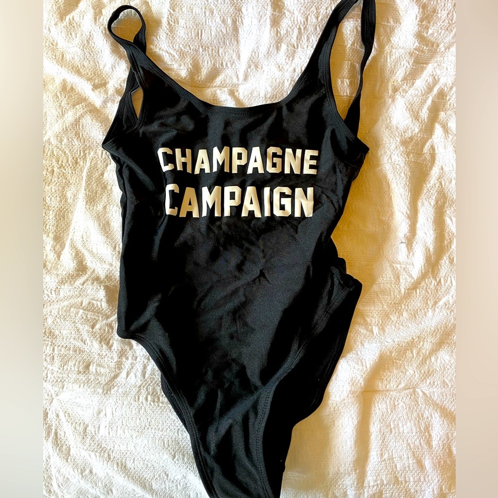 Champagne Campaign One-Piece Bathing Suit